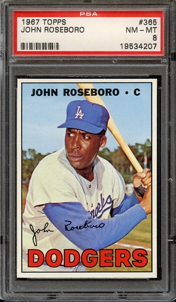 1967 TOPPS 365 JOHN ROSEBORO PSA NM-MT 8