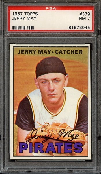 1967 TOPPS 379 JERRY MAY PSA NM 7