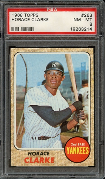 1968 TOPPS 263 HORACE CLARKE PSA NM-MT 8