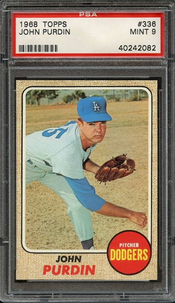 1968 TOPPS 336 JOHN PURDIN PSA MINT 9