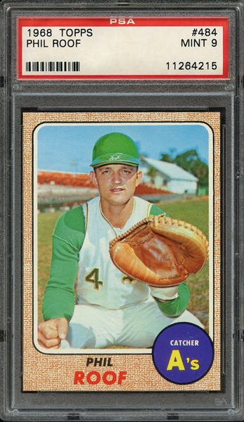 1968 TOPPS 484 PHIL ROOF PSA MINT 9