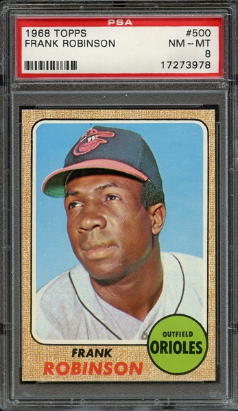 1968 TOPPS 500 FRANK ROBINSON PSA NM-MT 8