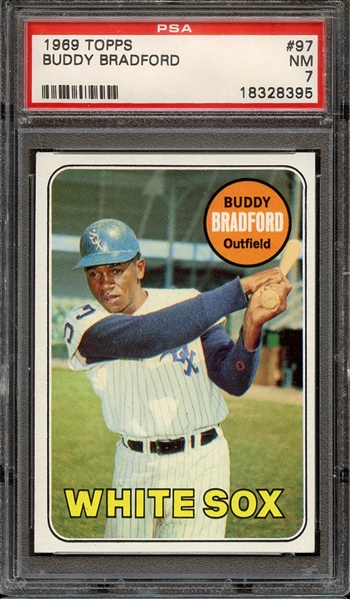 1969 TOPPS 97 BUDDY BRADFORD PSA NM 7