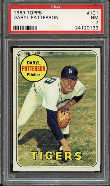 1969 TOPPS 101 DARYL PATTERSON PSA NM 7