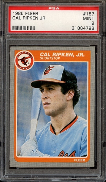 1985 FLEER 187 CAL RIPKEN JR. PSA MINT 9