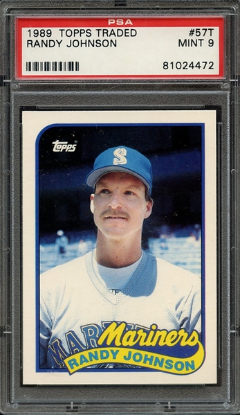 1989 TOPPS TRADED 57T RANDY JOHNSON PSA MINT 9