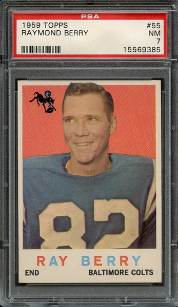 1959 TOPPS 55 RAYMOND BERRY PSA NM 7