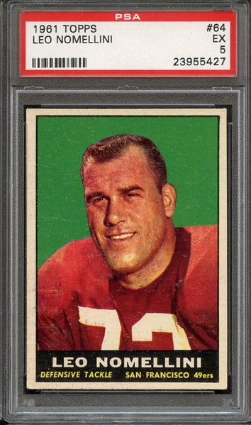 1961 TOPPS 64 LEO NOMELLINI PSA EX 5