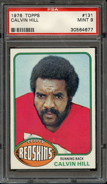 1976 TOPPS 131 CALVIN HILL PSA MINT 9