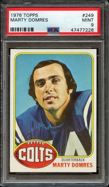 1976 TOPPS 249 MARTY DOMRES PSA MINT 9