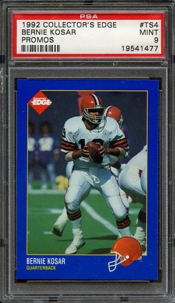 1992 COLLECTOR'S EDGE PROMOS TS4 BERNIE KOSAR PROMOS PSA MINT 9