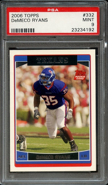 2006 TOPPS 332 DeMECO RYANS PSA MINT 9