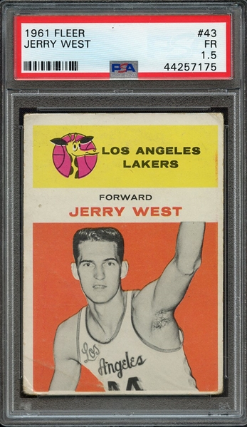 1961 FLEER 43 JERRY WEST PSA FR 1.5