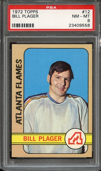 1972 TOPPS 12 BILL PLAGER PSA NM-MT 8