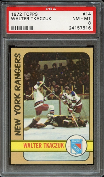 1972 TOPPS 14 WALTER TKACZUK PSA NM-MT 8