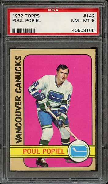 1972 TOPPS 142 POUL POPIEL PSA NM-MT 8