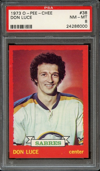 1973 O-PEE-CHEE 38 DON LUCE PSA NM-MT 8