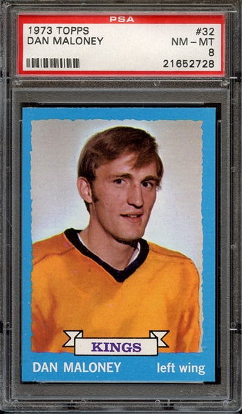 1973 TOPPS 32 DAN MALONEY PSA NM-MT 8