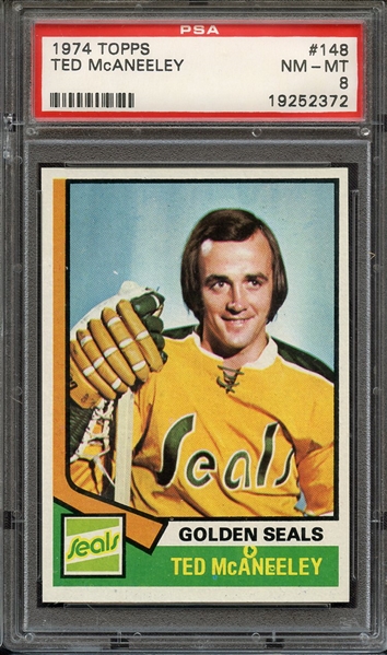 1974 TOPPS 148 TED McANEELEY PSA NM-MT 8