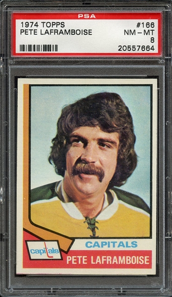 1974 TOPPS 166 PETE LAFRAMBOISE PSA NM-MT 8