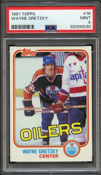 1981 TOPPS 16 WAYNE GRETZKY PSA MINT 9