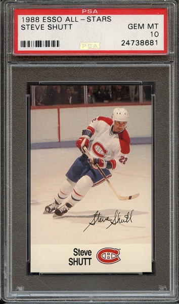 1988 ESSO ALL-STARS STEVE SHUTT PSA GEM MT 10