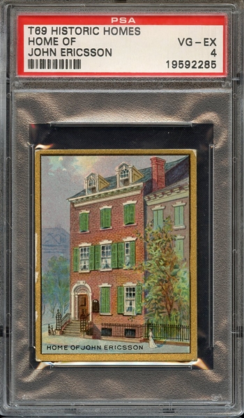 1911 T69 HISTORIC HOMES HOME OF JOHN ERICSSON PSA VG-EX 4