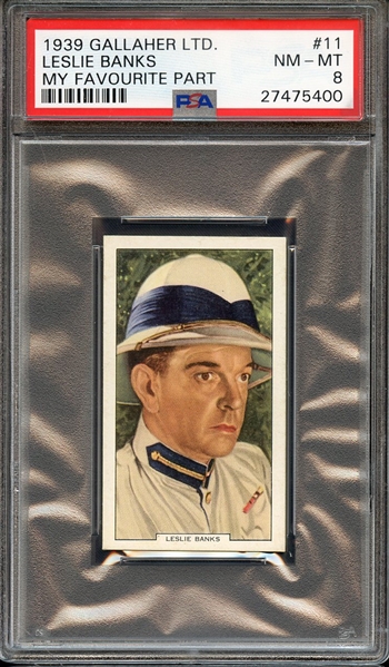 1939 GALLAHER LTD. MY FAVOURITE PART 11 LESLIE BANKS MY FAVOURITE PART PSA NM-MT 8