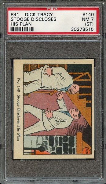 1937 R41 DICK TRACY 140 STOOGE DISCLOSES HIS PLAN PSA NM 7 (ST)