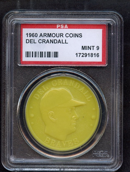 1960 ARMOUR COINS DEL CRANDALL PSA MINT 9