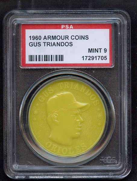 1960 ARMOUR COINS GUS TRIANDOS PSA MINT 9