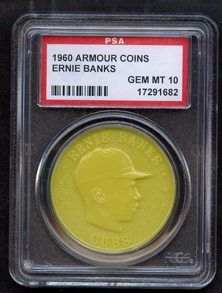 1960 ARMOUR COINS ERNIE BANKS PSA GEM MT 10