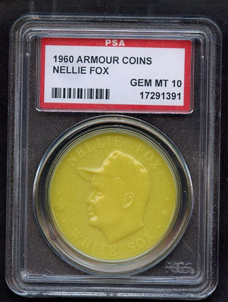 1960 ARMOUR COINS NELLIE FOX PSA GEM MT 10