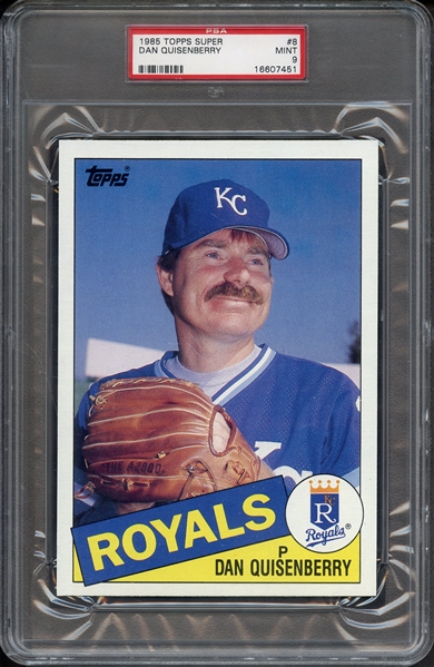 1985 TOPPS SUPER 8 DAN QUISENBERRY PSA MINT 9