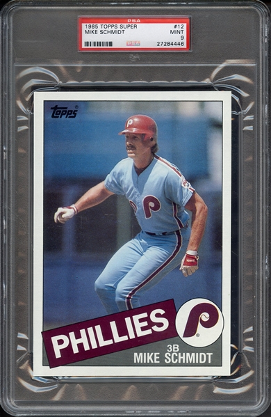 1985 TOPPS SUPER 12 MIKE SCHMIDT PSA MINT 9