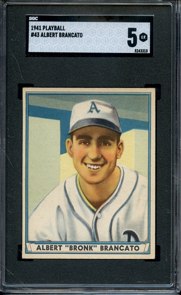 1941 PLAYBALL 43 ALBERT BRANCATO SGC EX 5