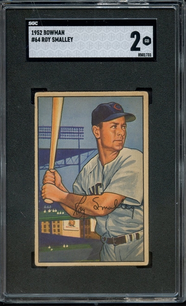 1952 BOWMAN 64 ROY SMALLEY SGC GOOD 2