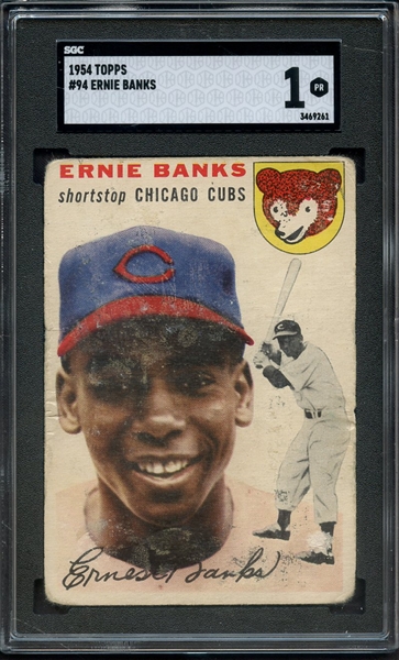 1954 TOPPS 94 ERNIE BANKS SGC PR 1