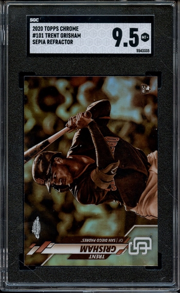 2020 TOPPS CHROME 101 SEPIA REFRACTOR TRENT GRISHAM SGC MINT+ 9.5