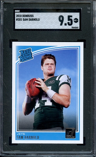 2018 DONRUSS 301 SAM DARNOLD SGC MINT+ 9.5