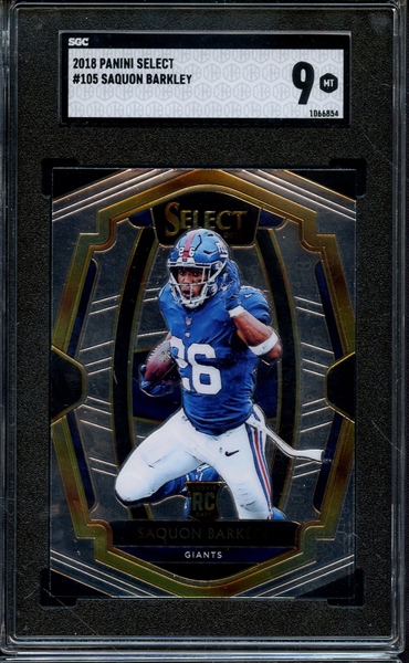 2018 PANINI SELECT 105 SAQUON BARKLEY SGC MINT 9