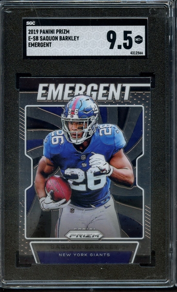 2019 PANINI PRIZM EMERGENT ESB SAQUON BARKLEY SGC MINT+ 9.5