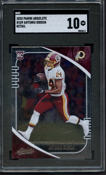 2020 PANINI ABSOLUTE RETAIL 109 ANTONIO GIBSON SGC GEM 10