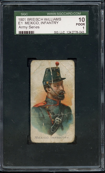 E1 1901 BREISCH WILLIAMS ARMY SERIES MEXICO INFANTRY SGC POOR 10 / 1