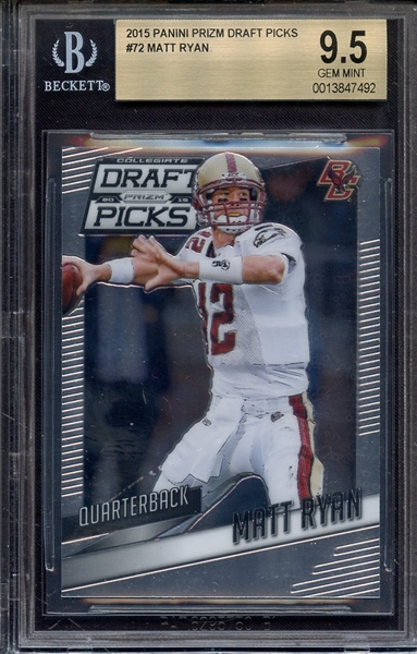 2015 PANINI PRIZM DRAFT PICKS 72 MATT RYAN BGS GEM MINT 9.5