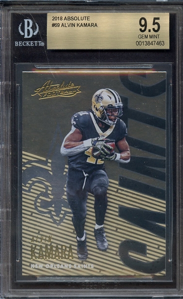 2018 ABSOLUTE 69 ALVIN KAMARA BGS GEM MINT 9.5