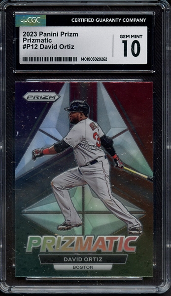 2023 PANINI PRIZM PRIZMATIC P12 DAVID ORTIZ CGC GEM MINT 10