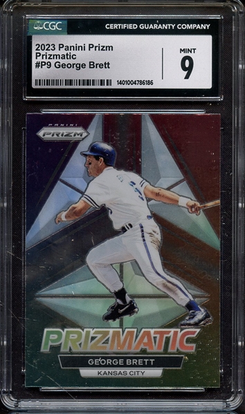 2023 PANINI PRIZM PRIZMATIC P9 GEORGE BRETT CGC MINT 9