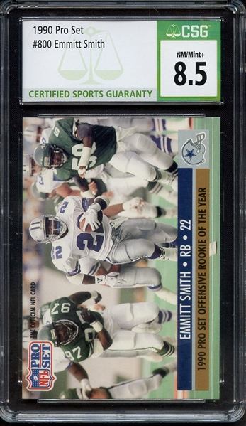 1990 PRO SET 800 EMMITT SMITH CSG NM-MT+ 8.5