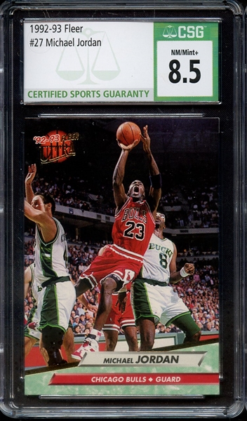 1992 FLEER ULTRA 27 MICHAEL JORDAN CSG NM-MT+ 8.5